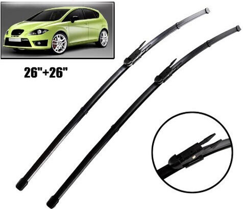 Bosch Aerotwin Front Wiper Blades Set 3398000012 Seat León Mk2 2005 2012 Front Set 66cm 66cm 26" + 26" 2 Pieces