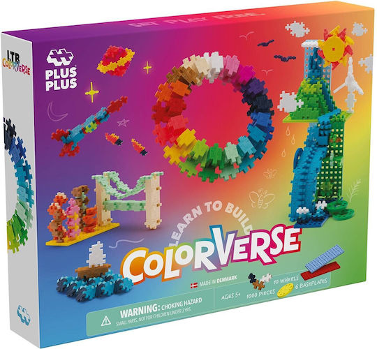 Plus Plus Cuburi De Construit Learn To Build Colorverse Super Set Pentru 5+ Ani 1000 Bucăți