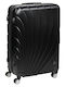 Keskor Large Hard Black Suitcase With 4 Wheels Height 76cm