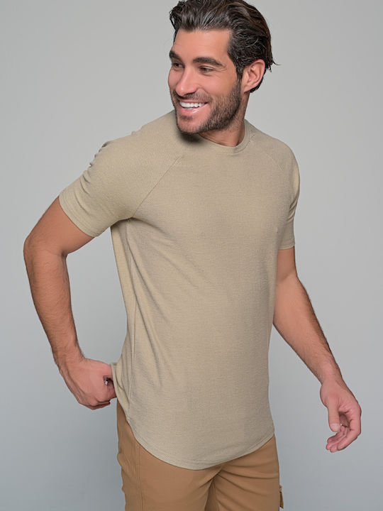 Cross Line T-shirt Μπεζ