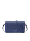 Leder Damentasche Schultertasche Blau