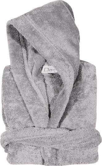Das Home Kids Hooded Bathrobe Grey