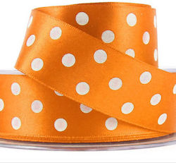 Fabi Polka Dot Ribbon 25mm X 20m Orange