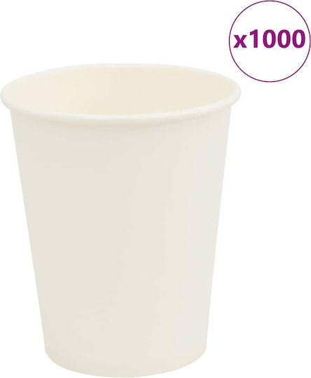 vidaXL Ποτήρι μιας Χρήσης Χάρτινo Καφέ 240ml 1000τμχ