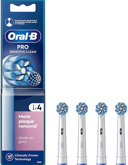 Oral-B Pro Sensitive Clean Electric Toothbrush Replacement Heads for 4pcs
