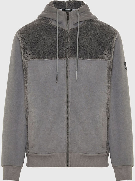 Funky Buddha Sweatshirt with Hood Gray