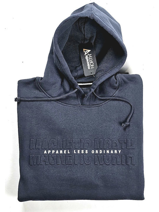 Magnetic North Sweatshirt with Hood Blue
