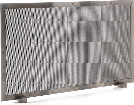 Conset Ecran de protecție pentru șemineu din metal 93x54cm Argintiu