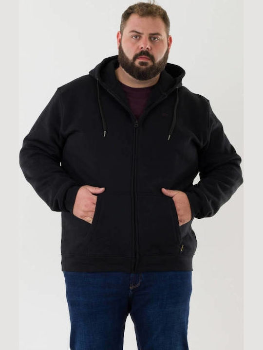 Double Double Men's Sweatshirt with Hood Black
