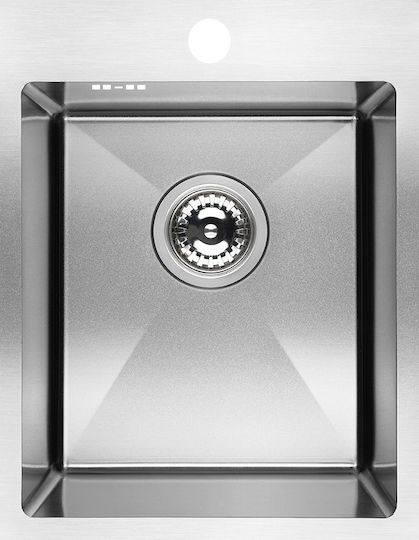 Laveo Marmara Sam_010a Ένθετος Νεροχύτης Inox Brushed Μ37.5xΠ48cm Ασημί