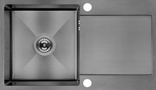 Laveo SAM 511T Ένθετος Inox Brushed Μ76xΠ44cm Γκρι