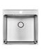Laveo Ένθετος Νεροχύτης Inox Brushed Μ48xΠ49cm Ασημί