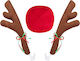 Decorative Reindeer Antlers Car Red Nose