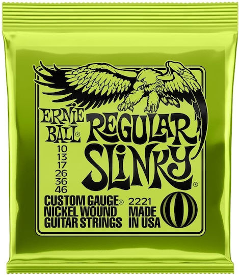 Ernie Ball Regular Slinky Set Of Electric Guitar Strings 10 - 46