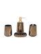 Keskor Keskor Bathroom Accessory Set Ceramic Black 4 Pieces