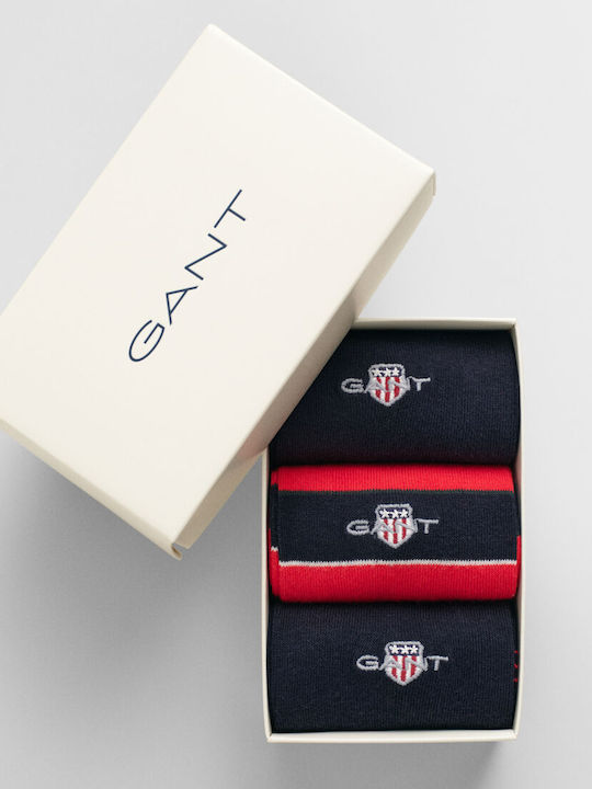 Gant Ανδρικές Κάλτσες Bright Red 3Pack