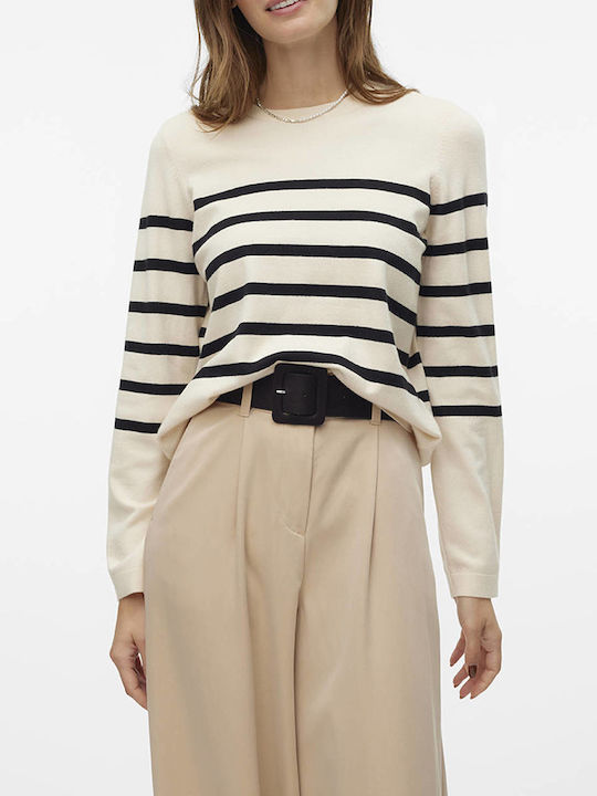 Vero Moda Πουλόβερ Birch Black Ecru
