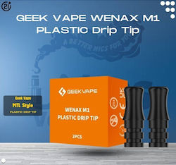 Geek Vape Wenax M1 Επιστόμιο Drip Tip 2τμχ σε Μαύρο χρώμα