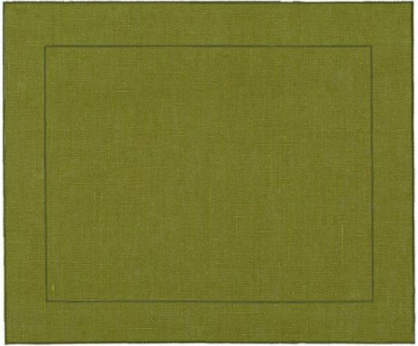 La Gallina Matta Fabric Placemat Green 48x40cm