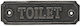 Roline WC-Schild mit Länge 11.6cm 458-OLD-SILVER