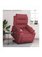 Relaxsessel Friseurwaschbecken mit Fußhocker aus Kunstleder Bordeaux 75x92.5x100cm