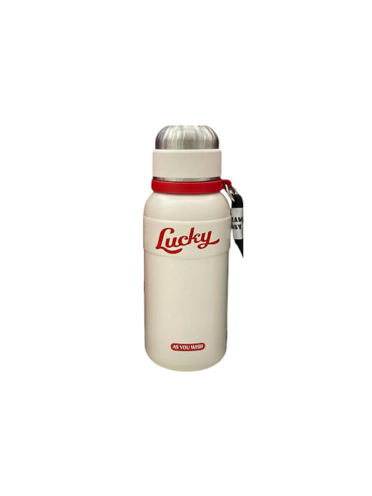 Water Bottle Stainless Steel 800ml White