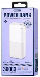 Remax RPP-177 Power Bank 30000mAh mit USB-A Ans...