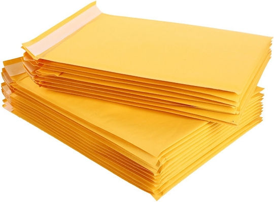 Set Umschläge Typ Tasche mit Blasen 10Stück 26x13cm in Gelb Farbe