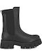 Leder Stiefeletten Damen Schwarz