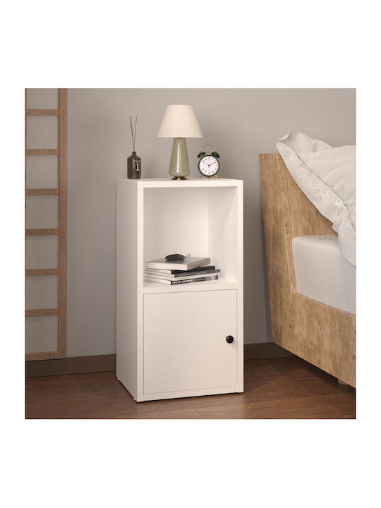 Bedside Table Vito Wooden White 34x30x66.4cm GP...