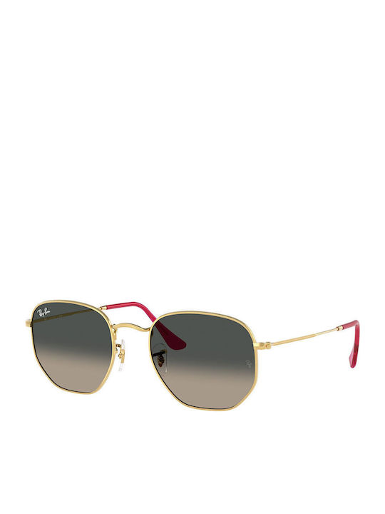 Ray Ban Hexagonal Unisex Γυαλιά Ηλίου με Χρυσό Μεταλλικό Σκελετό
