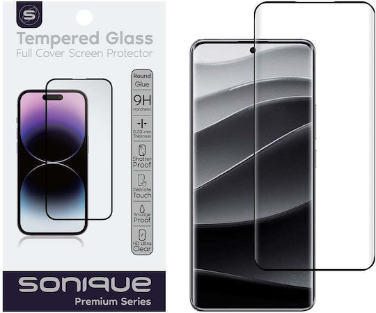 Sonique Curvy Glass Premium Series HD 9H 3D 0.33mm Tempered Glass Μαύρο (Redmi Note 14 Pro 5G / 14 Pro+ / Poco X7)