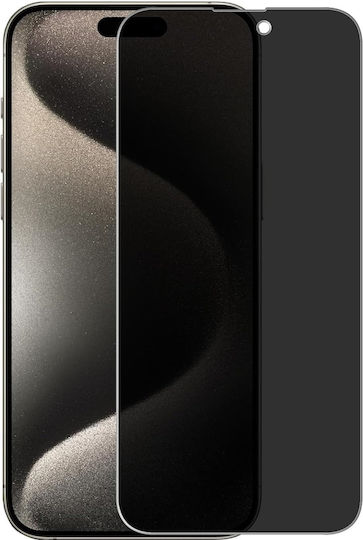 Inch Adeziv complet Privacy Full Face Tempered Glass Negru (iPhone 16Nokia 6.1)