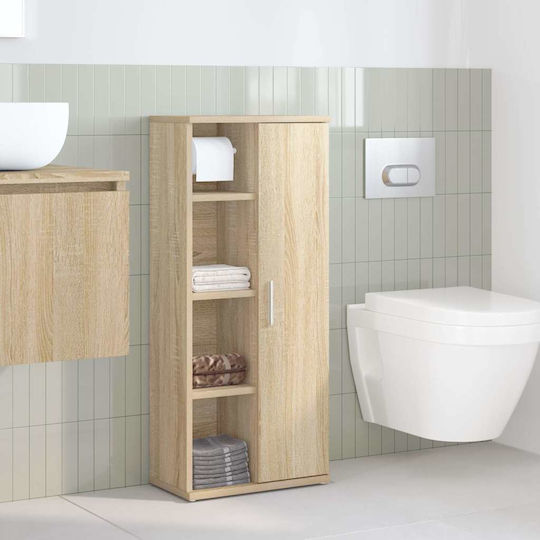vidaXL Badezimmersäule Wandhängeschrank H39xB22xH90cm Eiche