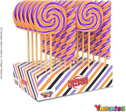 Γλειφιτζούρια Yammiez Swirl Lollipop Φράουλα 50gr 24τμχ