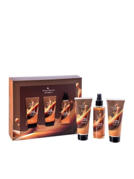 Primo Bagno Beauty Box Ванилия Карамел Комплект за Грижа за Почистване на Тялото и Хидратация 3 Бр