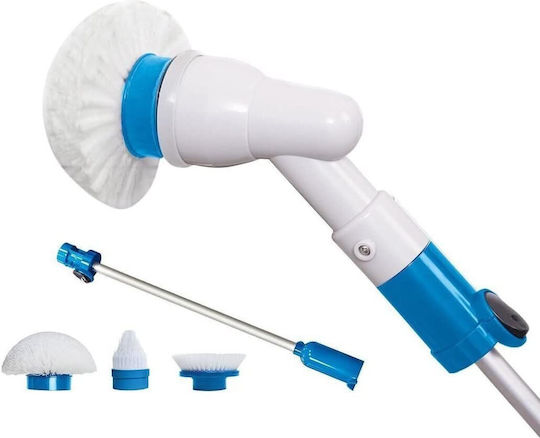 Scrubber Πλαστική Περιστρεφόμενη Βούρτσα Καθαρισμού με Λαβή για Λευκή
