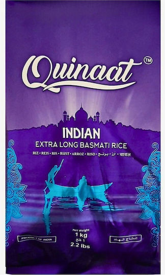 Ρύζι Μπασμάτι Ινδικό Xxxl Μακρύκοκκο 1 Kg Quinaat Extra Long Basmati Rice