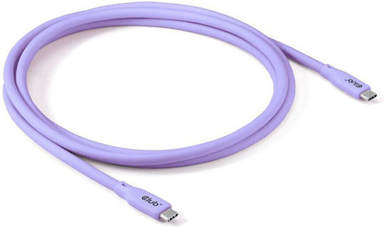 Club3D USB 2.0 Cable USB-C Male - USB-C 240W PD Purple 2m