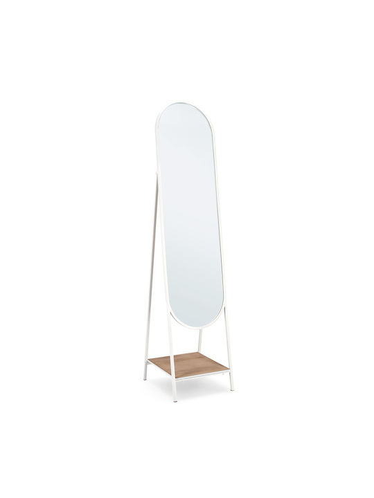 Bizzotto Valentin Oval Floor Mirror with White ...