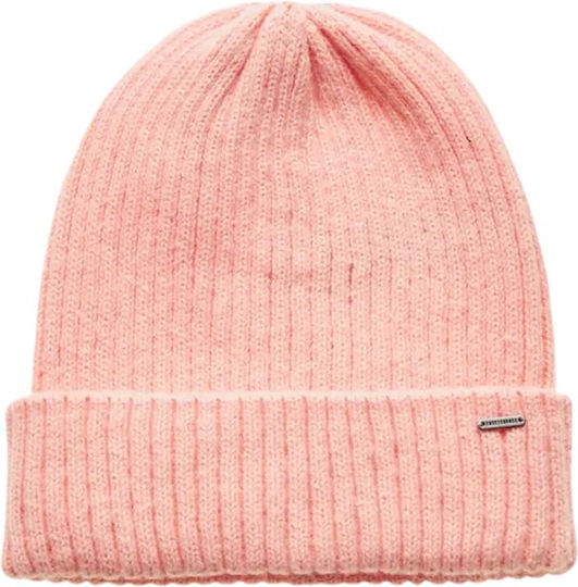 Beanie Γυναικείος Σκούφος Πλεκτός σε Ροζ χρώμα