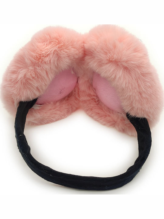 Γυναικείο Earmuff Πλεκτό σε Ροζ χρώμα