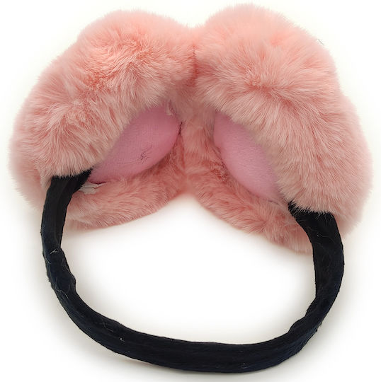 Γυναικείο Earmuff Πλεκτό σε Ροζ χρώμα