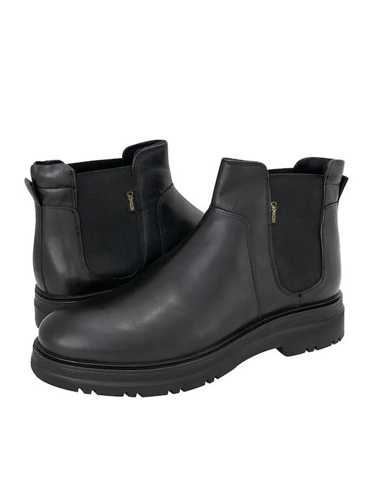 Leder Schwarz Herrenstiefel