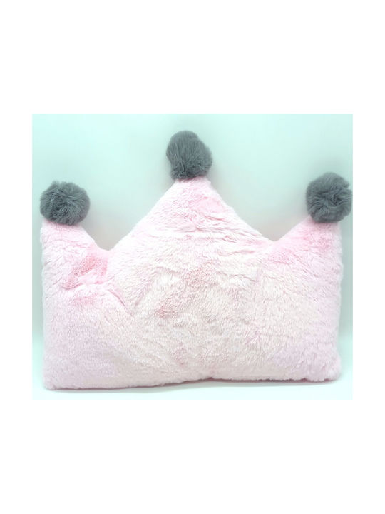 Natural Home Dekokissen für Wiege Krone Pom Pom Rosa 52x40cm