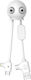 Xoopar Jelly Mini Regulär USB zu Blitzschlag / Typ-C,TC-TC / Micro-USB Kabel 2A Weiß 1m