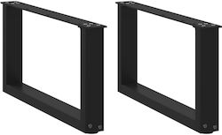 vidaXL Metallic Furniture Leg 2 Pieces Suitable...