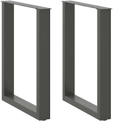 vidaXL Metallisches Möbelbein 2Stücke Für Tisch...