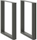 vidaXL Metallic Furniture Leg 2 Pieces Suitable...
