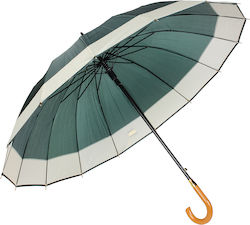 Keskor Automatic Umbrella with Walking Stick Green
